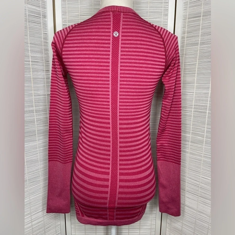 Lululemon Swiftly Tech Long Sleeve Heathered Berry Rumble Pink Size 6